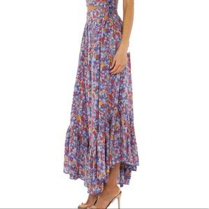 Free People floral maxi skirt